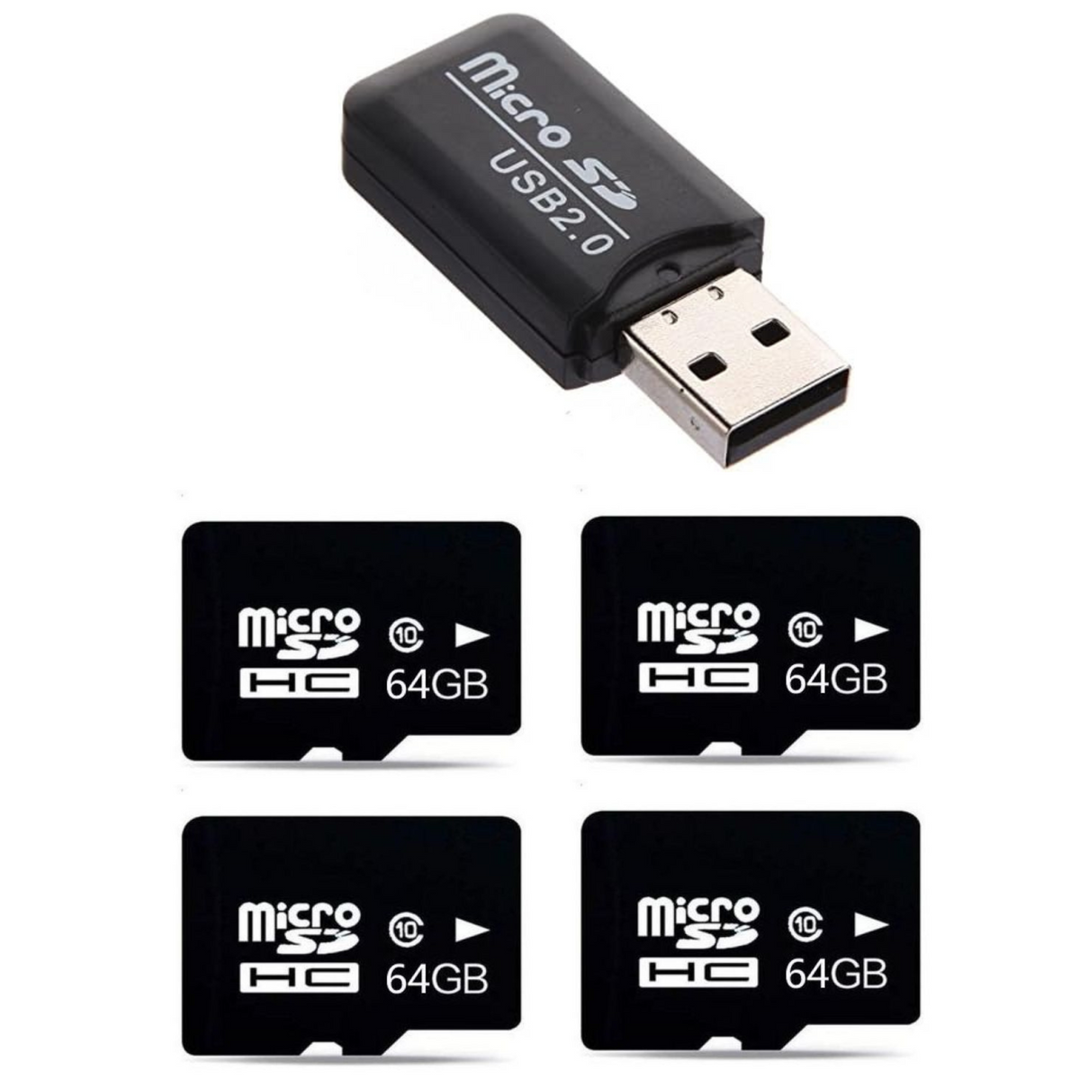 VigilCam - Micro SD-Karte 64 GB + USB Micro SD-Kartenleser