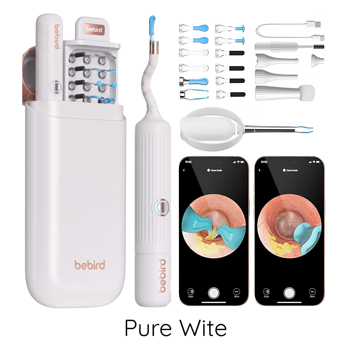 EarVision Pro - Nettoyeur d'oreille intelligent à caméra HD x1